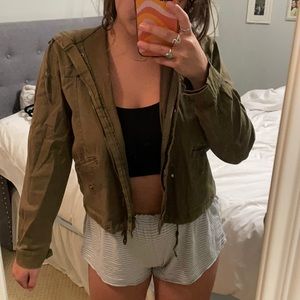 Brandy Melville Army green bomber jacket